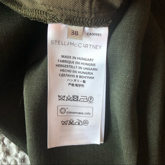 Stella McCartney olive green wide leg pants - Picture 8 of 8